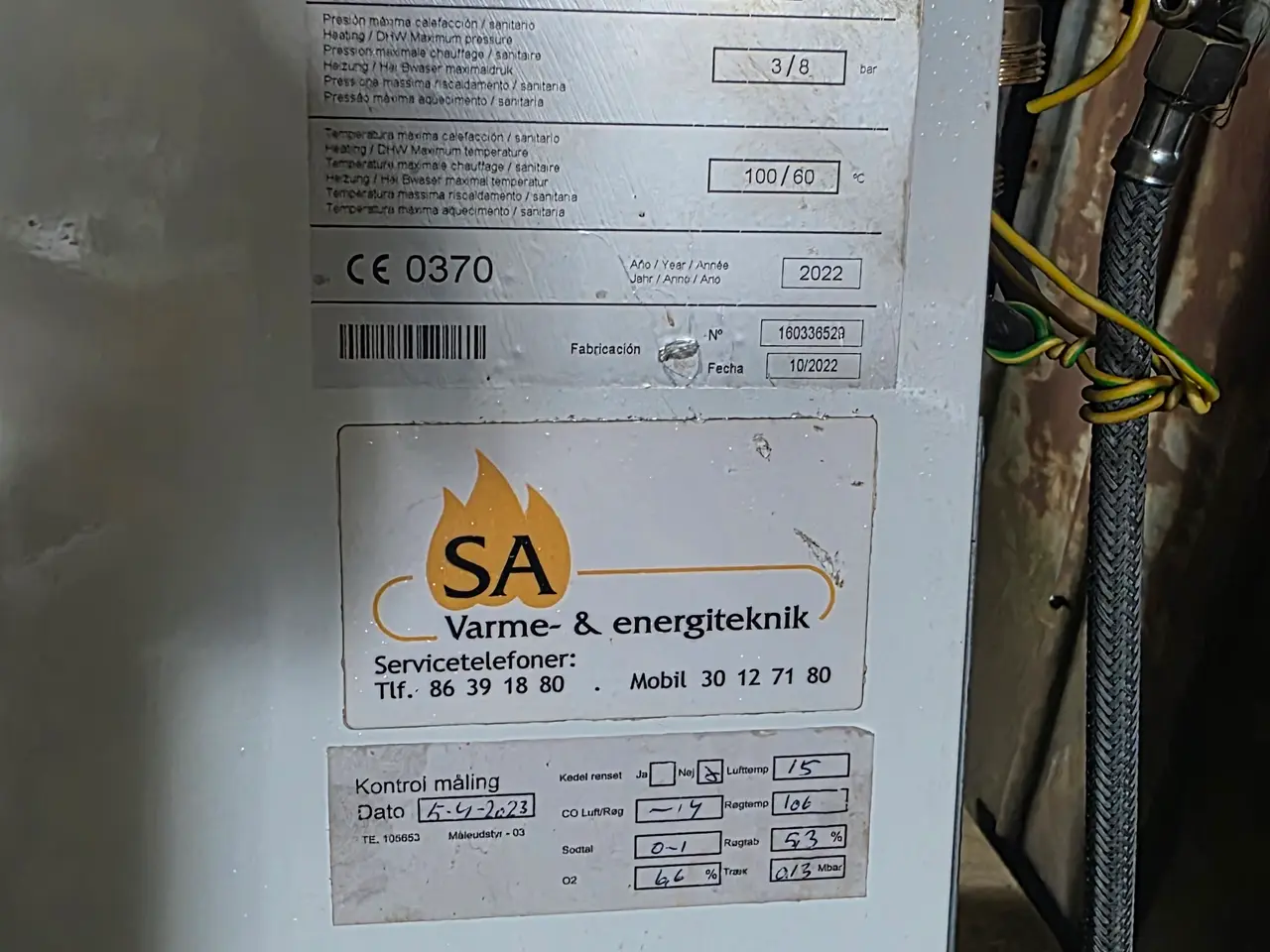 Billede 2 - BAXI oliefyr 23 kw med 600 liter olietank, sælges