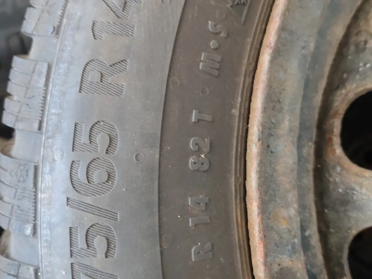 Billede 6 - Fire stålfælge med dæk CONTINENTAL 175/65 R 14