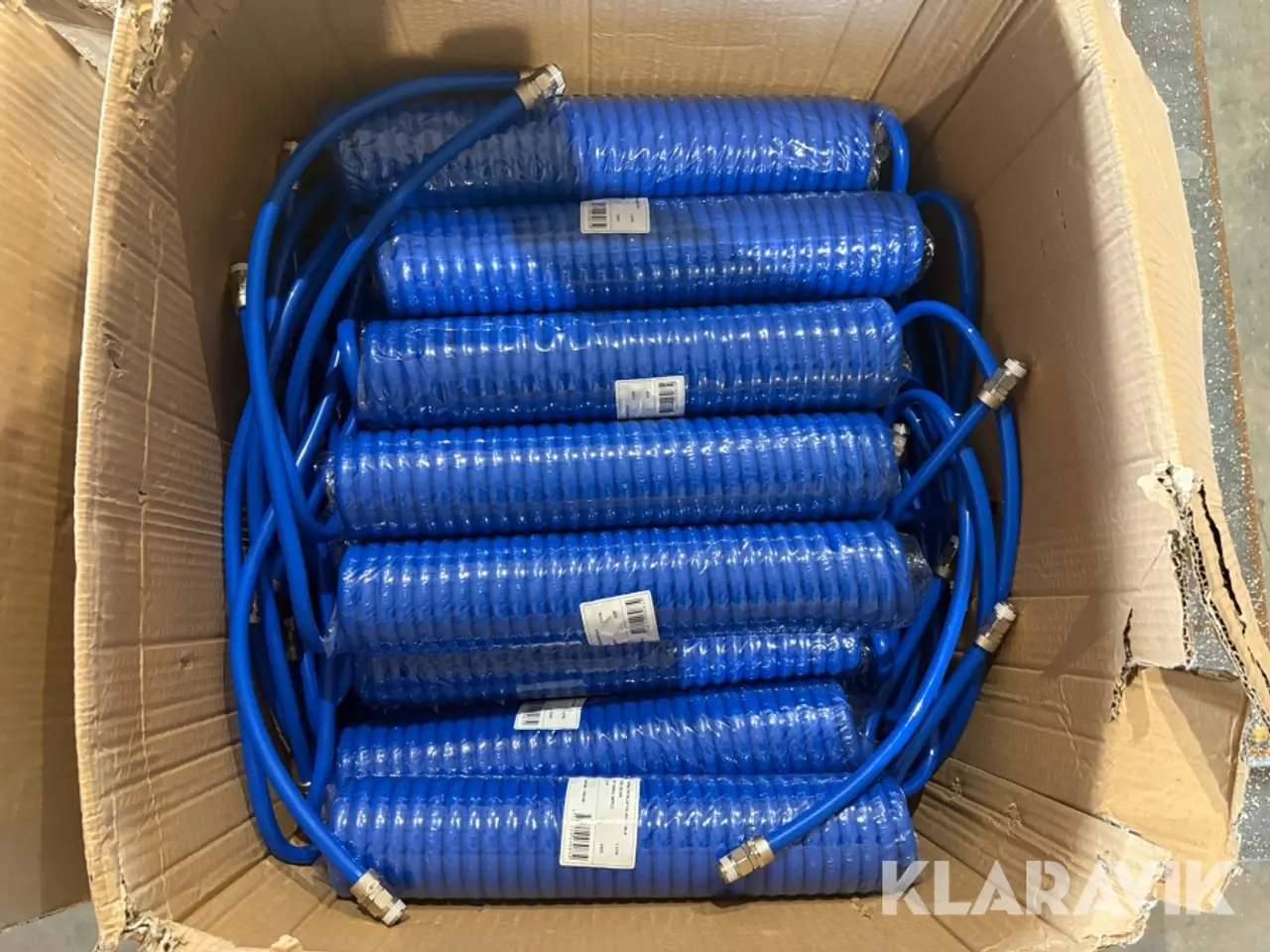 Billede 2 - Spirale trykluftsslanger 12/8 mm 7.5 m 3/8” ca. 60 styk - med swivel