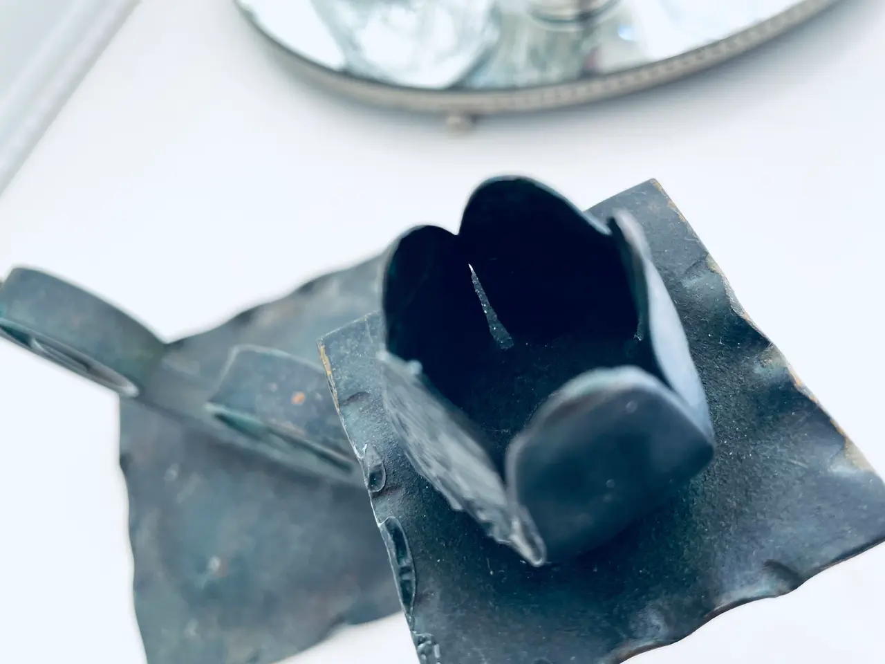Billede 11 - Lysestage med patina 