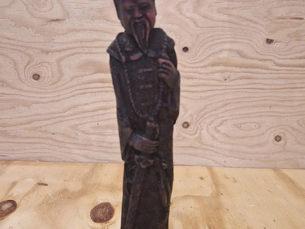 Billede 1 - Vintage Dekorationsfigur asiatisk vismand 