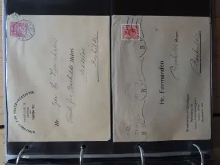 8 gamle kuverter og et postkort