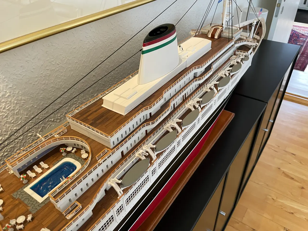 Billede 7 - Flot model af passagerskibet Andrea Doria
