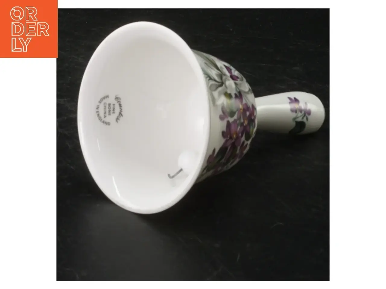 Billede 3 - Porcelænsklokke med violmotiv fra Countess