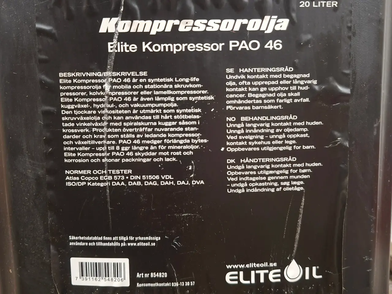 Billede 3 - 20 liter kompressorolie 