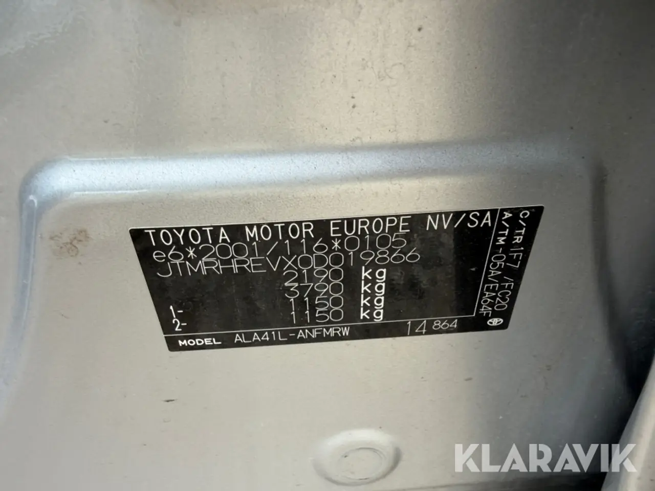 Billede 5 - Varebil Toyota Rav4 Van AW70948