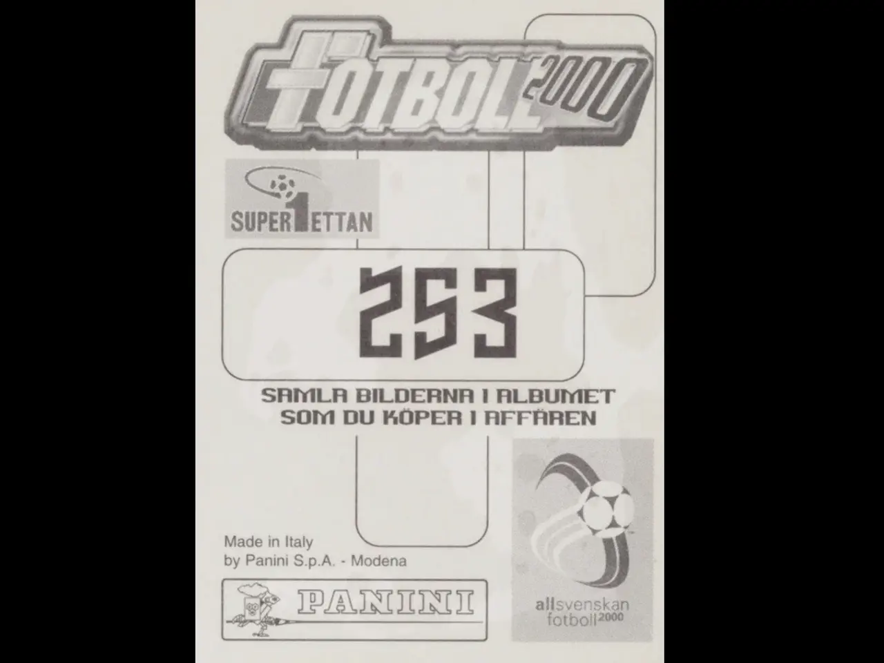 Billede 2 - Zlatan Ibrahimovic Malmö FF Panini Fotboll 2000