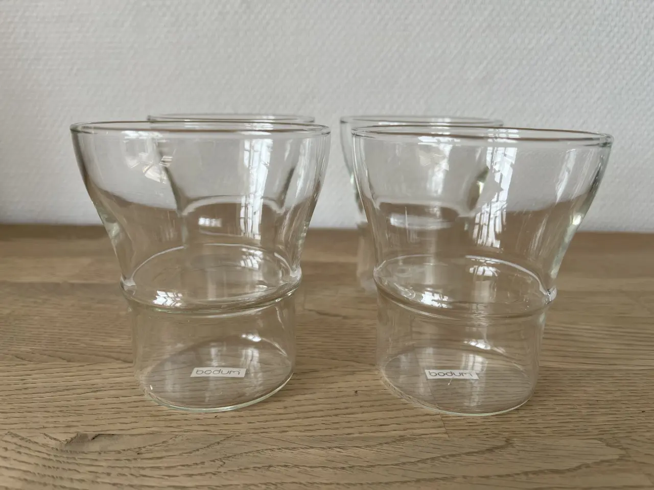 Billede 6 - 4 Bodum glas-kopper med aftagelig hank