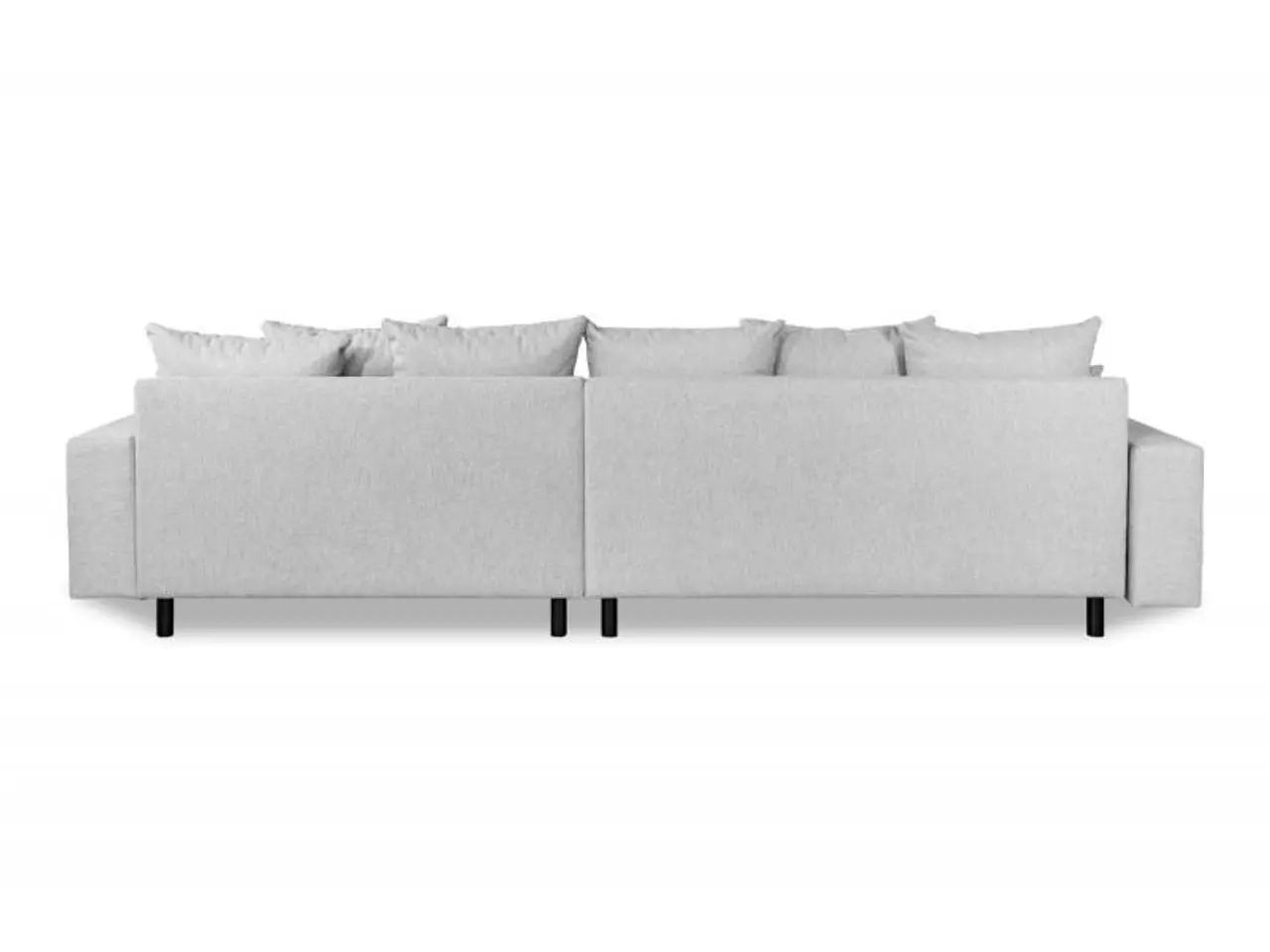 Billede 3 - Miami chaiselongsofa højrevendt - lysegrå stof U-sofa