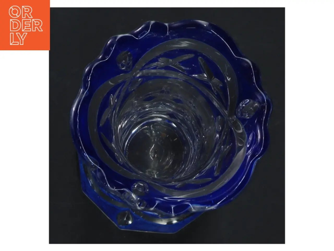 Billede 2 - Dekorativ vase i glas (str. 18x7,5 cm)