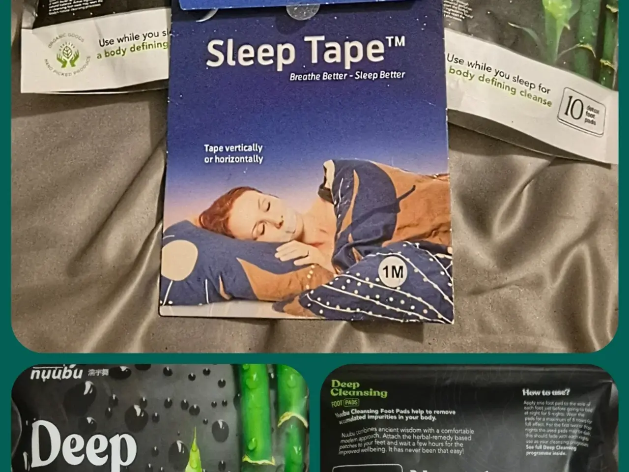 Billede 1 - Sleep Tape og Dyubu Deep Cleansing bambus fodplast