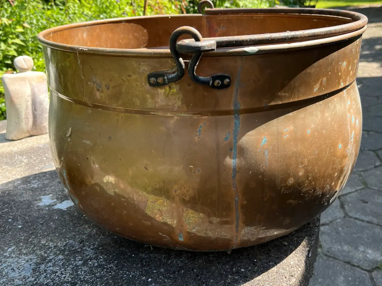 Billede 1 - Kobberspand med patina