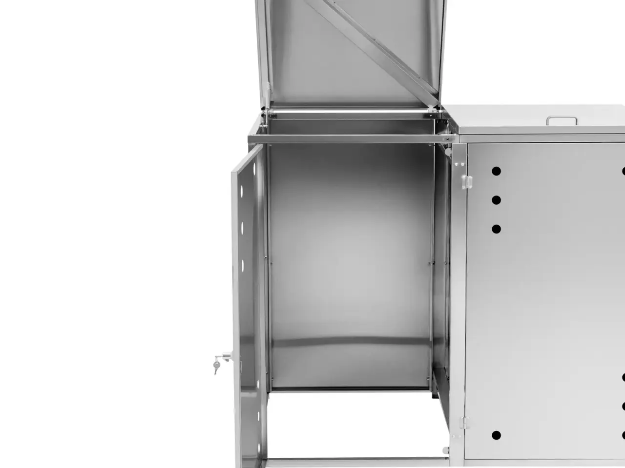 Billede 4 - Skraldespandsskjuler – 2 x 240 l – med lufthuller