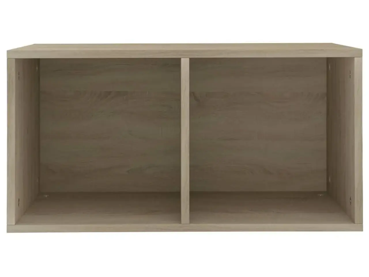 Billede 4 - Opbevaringsreol til LP’er - 71 × 34 × 36 cm - konstrueret træ i sonoma-eg
