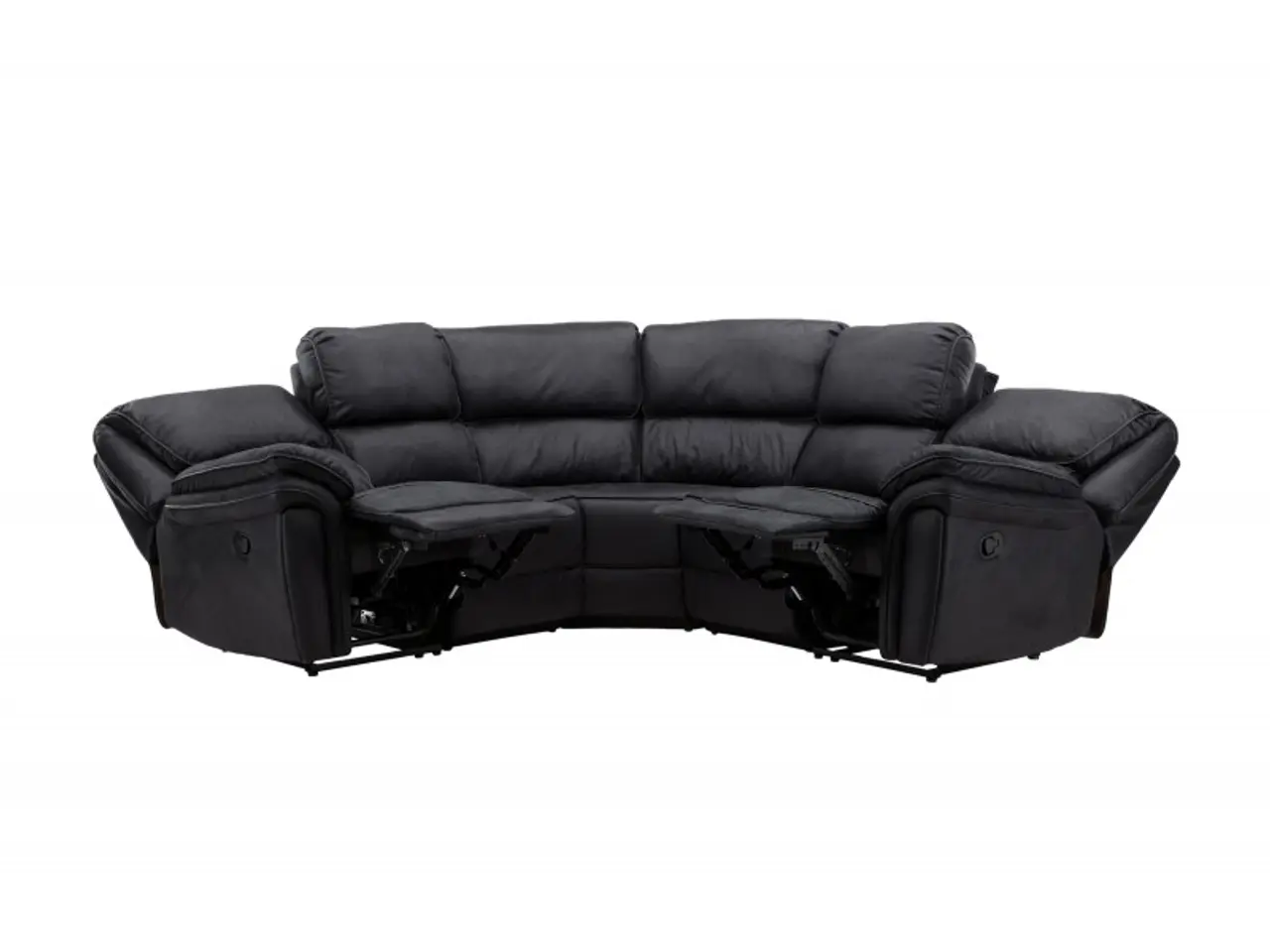 Billede 4 - Christopher Recliner Sofa - Sort Ruskindsblød mikrofiber