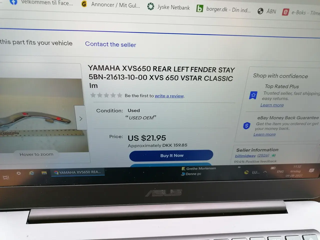 Billede 3 - Yamaha XVS 650,Dragstar V. star ( se%)