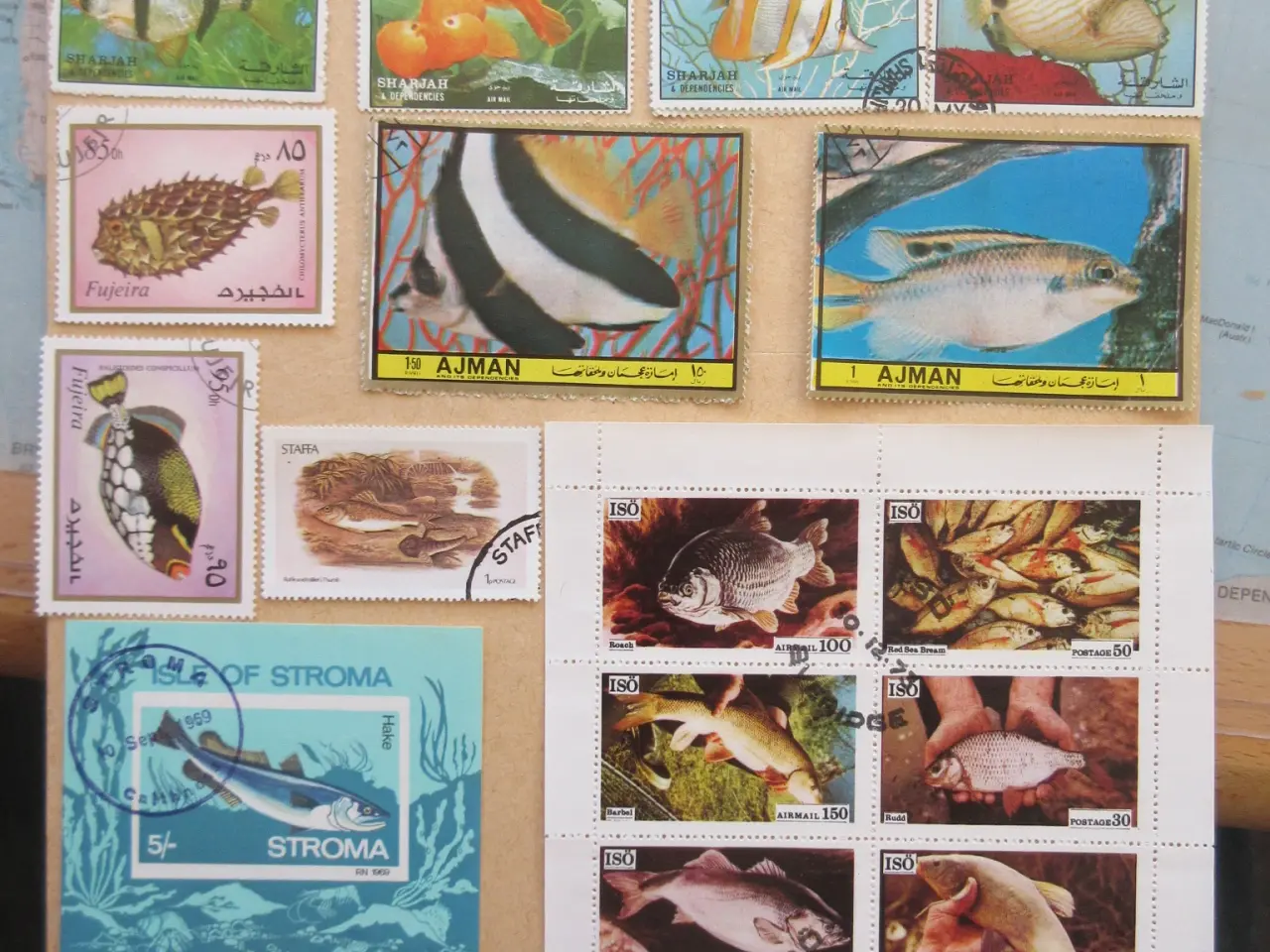 Billede 5 - Over 100 flotte frimærker med Fisk