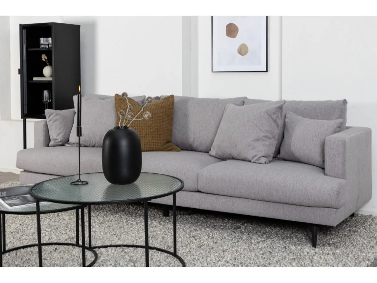 Billede 10 - Sofia 3 personers Sofa - Sort og Grå