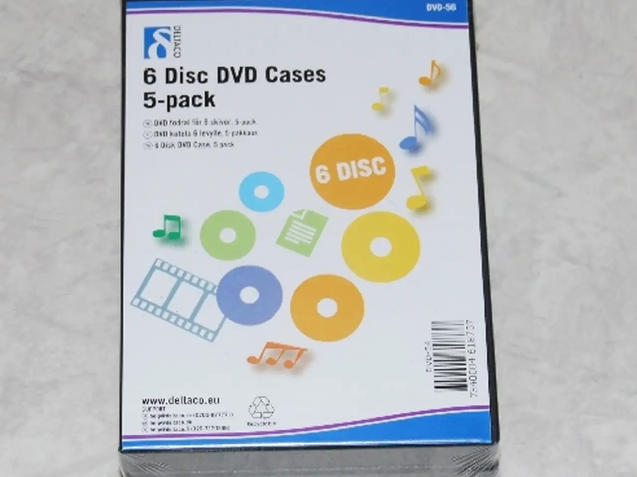 Billede 1 - CD/DVD Kasser Plads til 6 Skiver pr kasse 5 styk