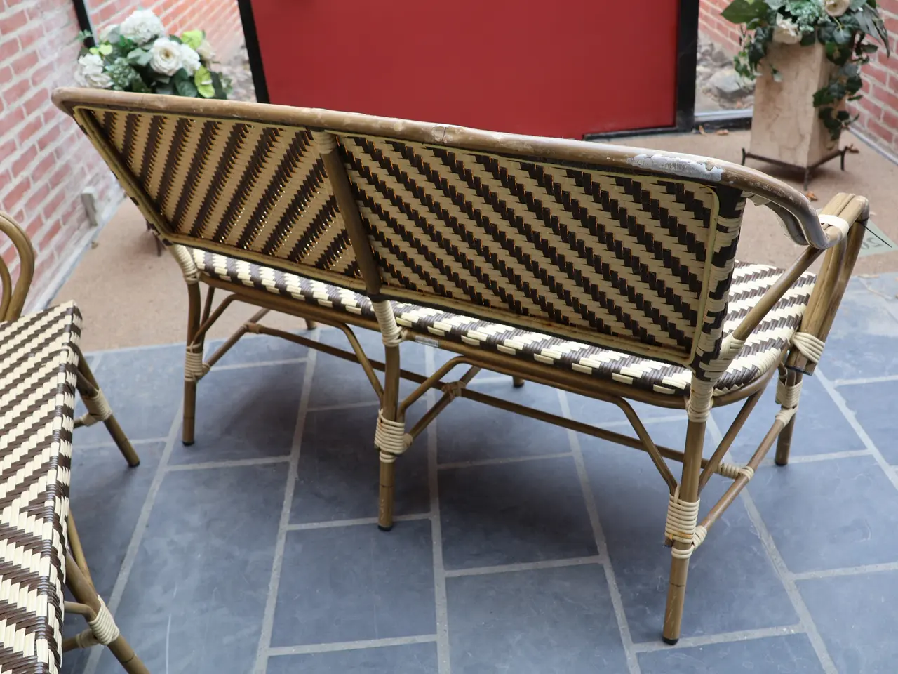 Billede 8 - 2 Stk Paris Cafébænke m/flet