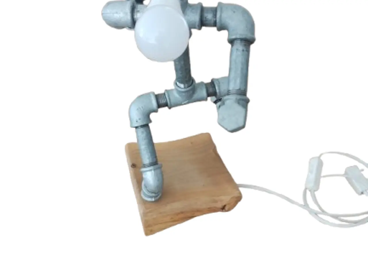 Billede 2 - Unik håndlavet bordlampe – Industrielt design / St