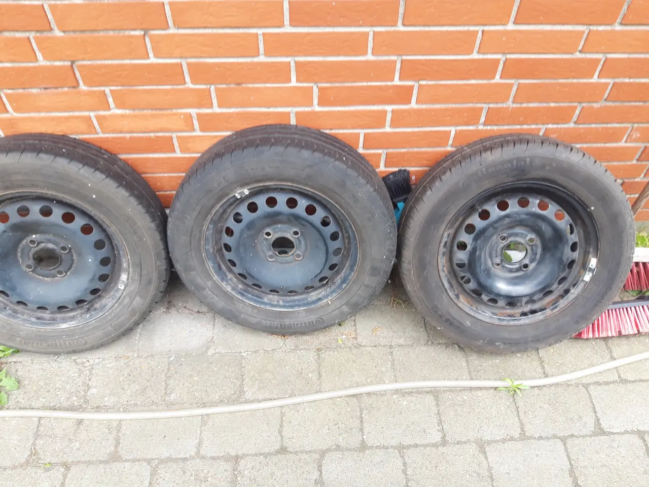 Billede 1 - 3 stk 4x100 VW stålfælge med dæk 400 kr
