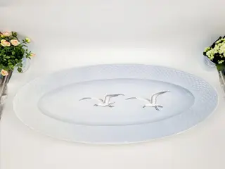 Mågestel Fiskefad Uden Guldkant 2 sortering Sjælden