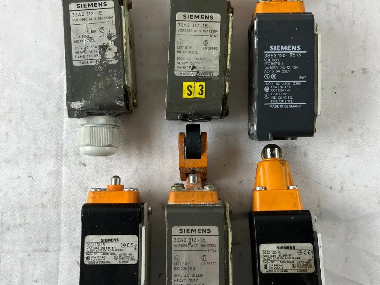 Billede 2 - Siemens endestopkontakt parti 6pcs 3ZA2 312-1E 120