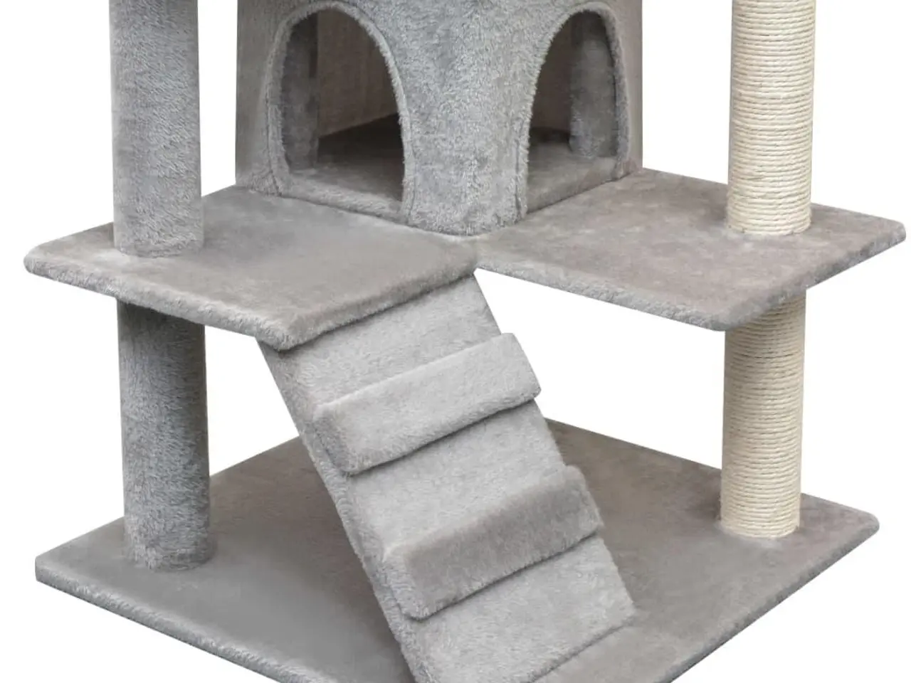Billede 4 - Kradsetræ til katte med sisal - 125 cm, grå