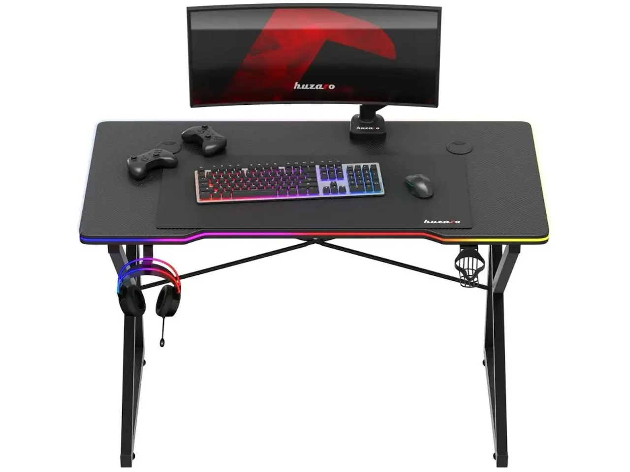 Billede 8 - Gamingbord Huzaro Hero 1.7 RGB - sort, 120×60 cm