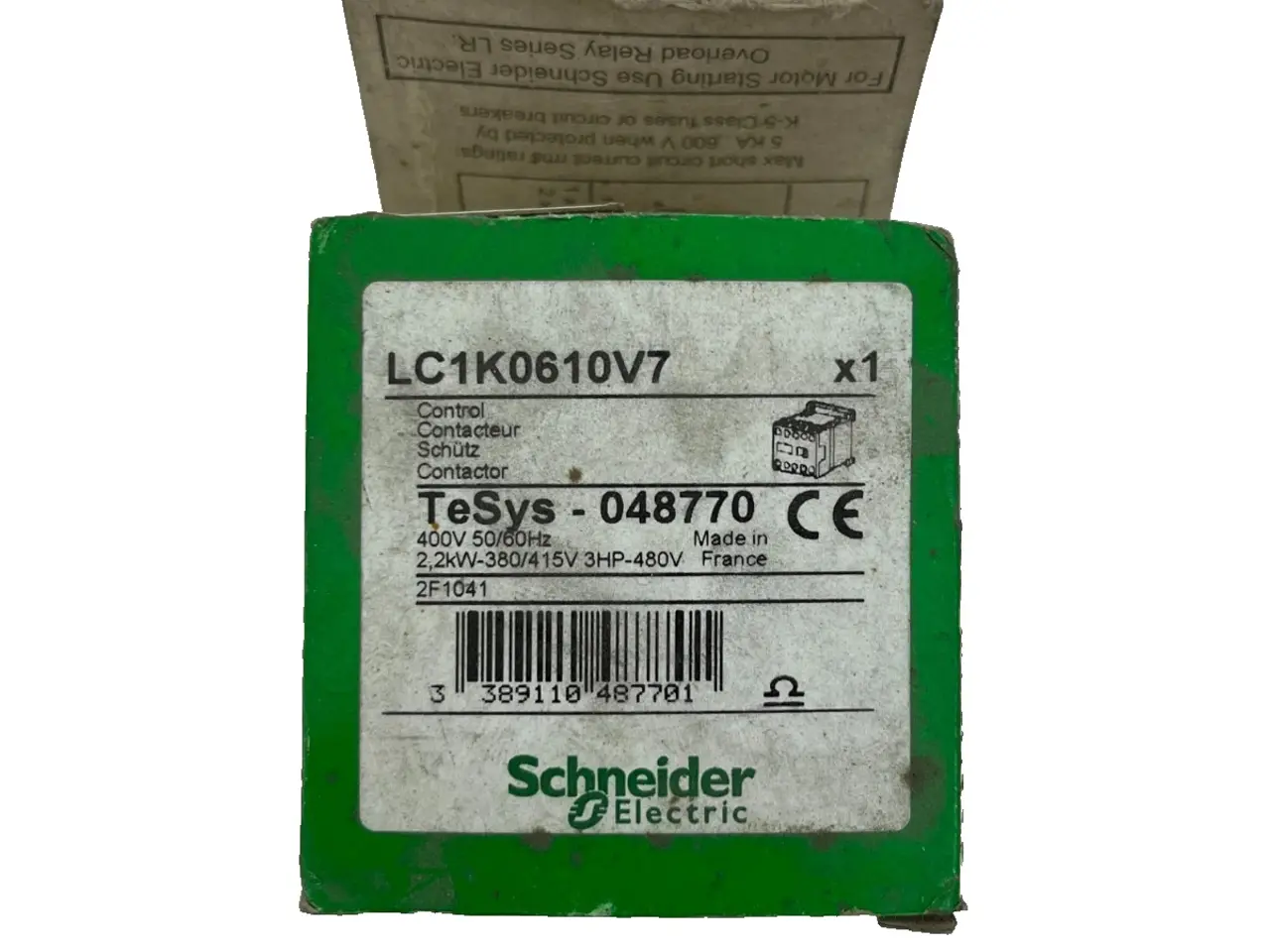 Billede 1 - Schneider Electric LC1K0610V7 TeSys K kontaktor