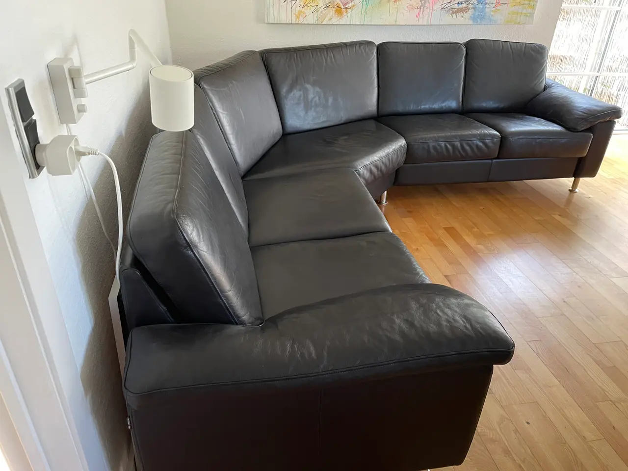 Billede 4 - Hjørnesofa med Anilinlæder