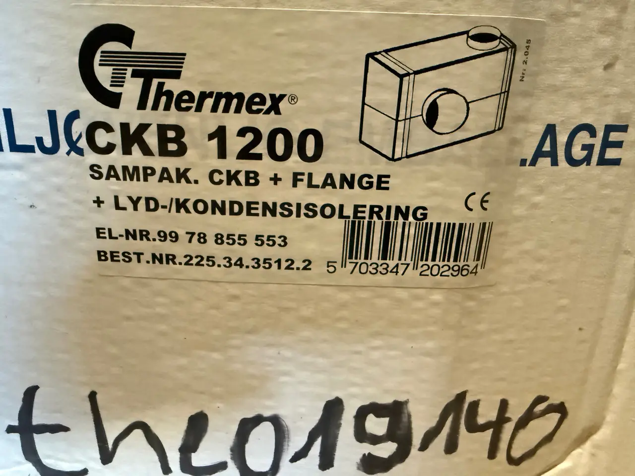 Billede 4 - Thermex indbygningsemhætte med ekstern motor