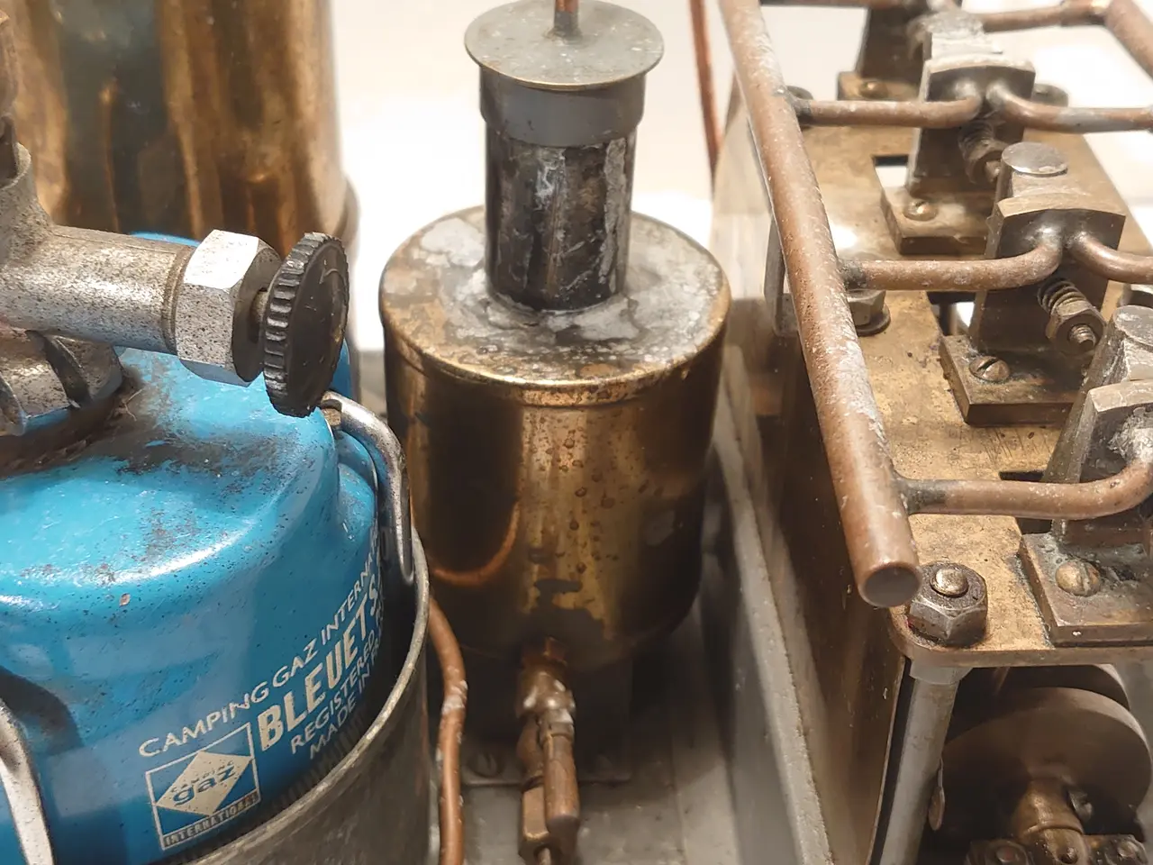 Billede 7 - Unik stor 4 cylindret dampmaskine i messing.