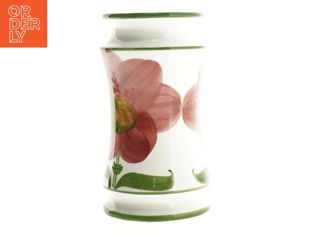 Billede 2 - Blomsterdesignet porcelænsvase (str. 20 x 11 cm)