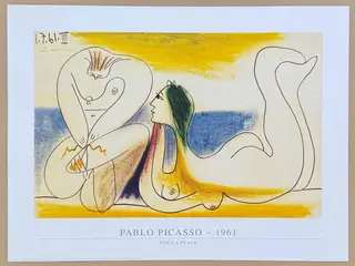 Pablo Picasso 1961 kunstplakat med træramme