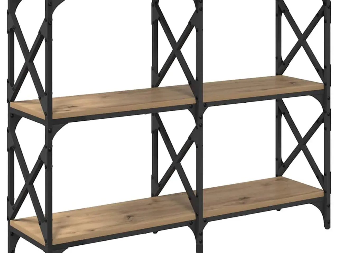 Billede 2 - Konsolbord i konstrueret træ - artisan egetræ, 100 × 28 × 80,5 cm