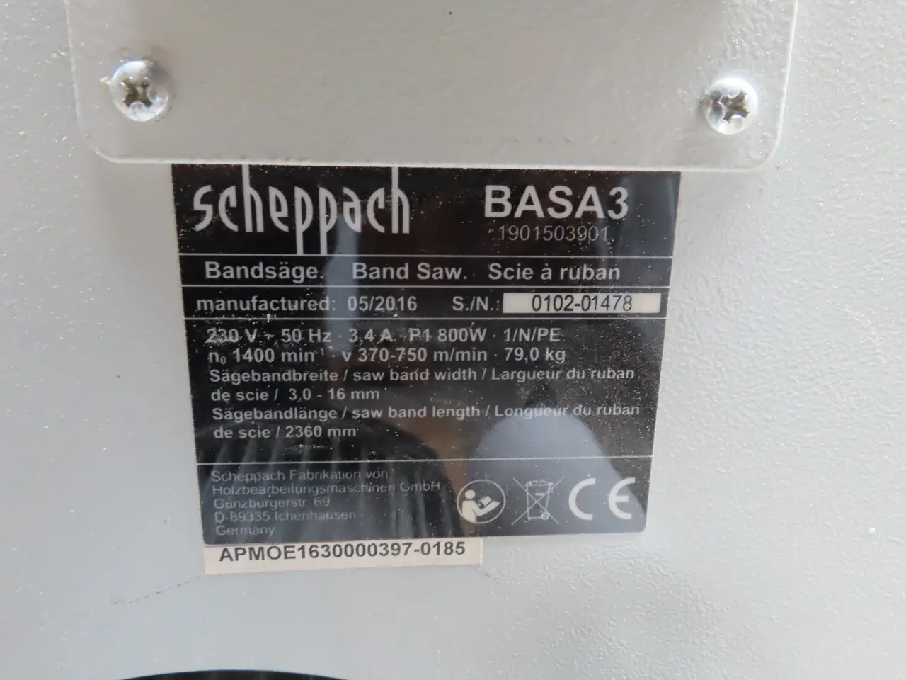 Billede 5 - Båndssav SCHEPPACH VARIO DRIVE