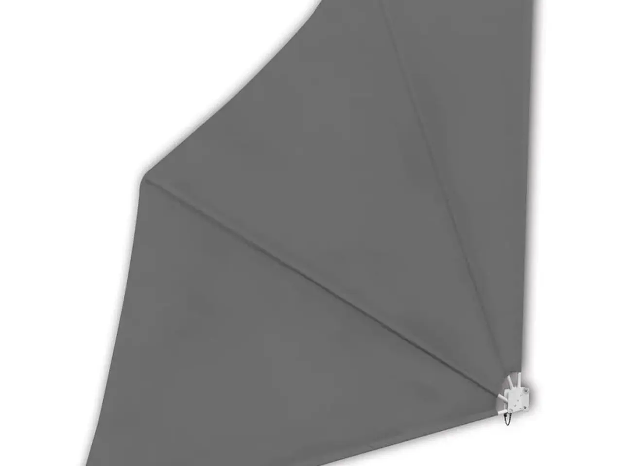 Billede 2 - Sammenklappelig sidemarkise til altan - grå 140 x 140 cm