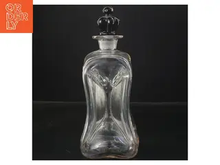Glas karaffel med sort låg 27 cm (str. 27 cm)