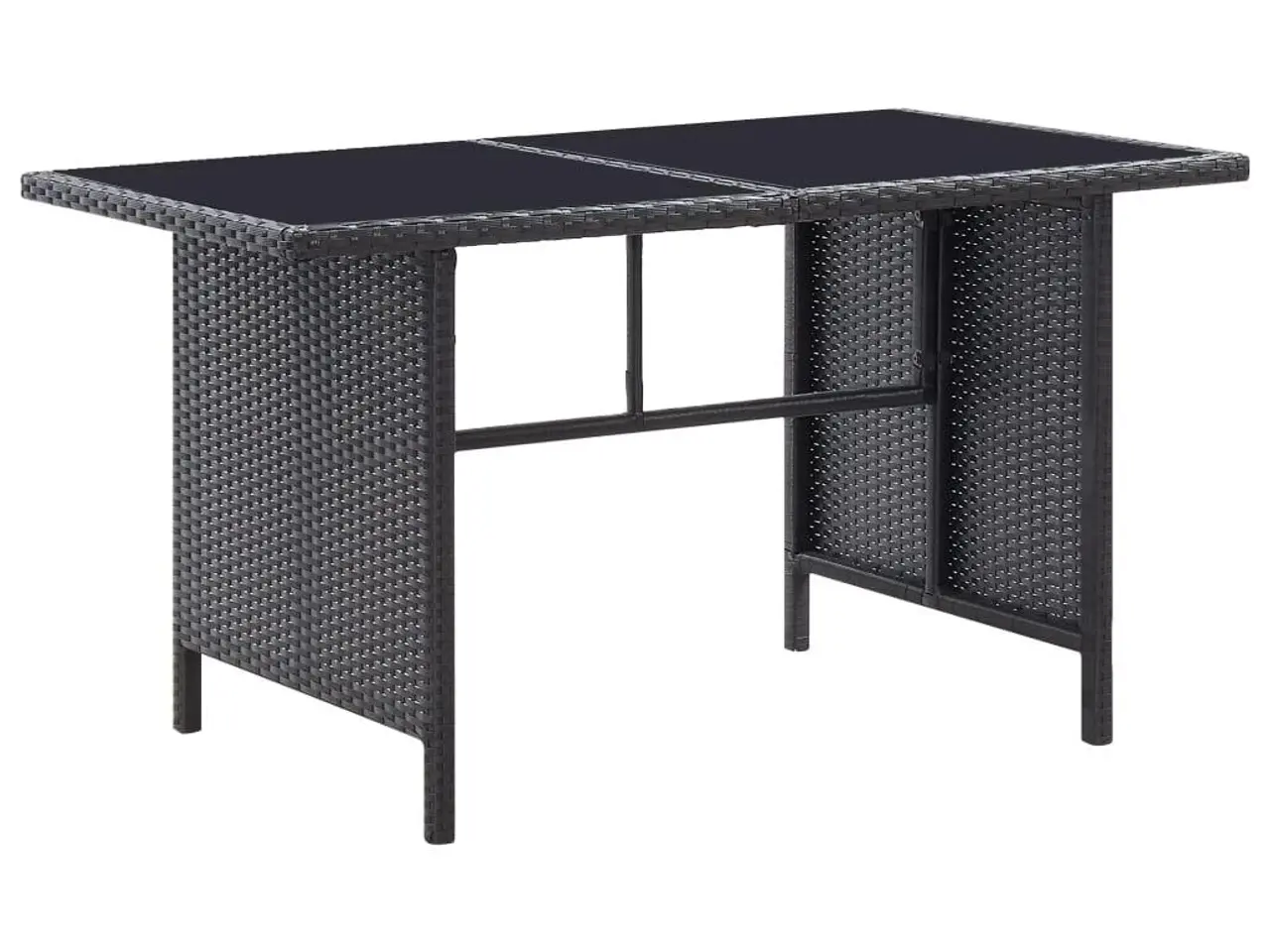 Billede 11 - Loungesæt til haven i polyrattan - 6 dele med hynder, sort