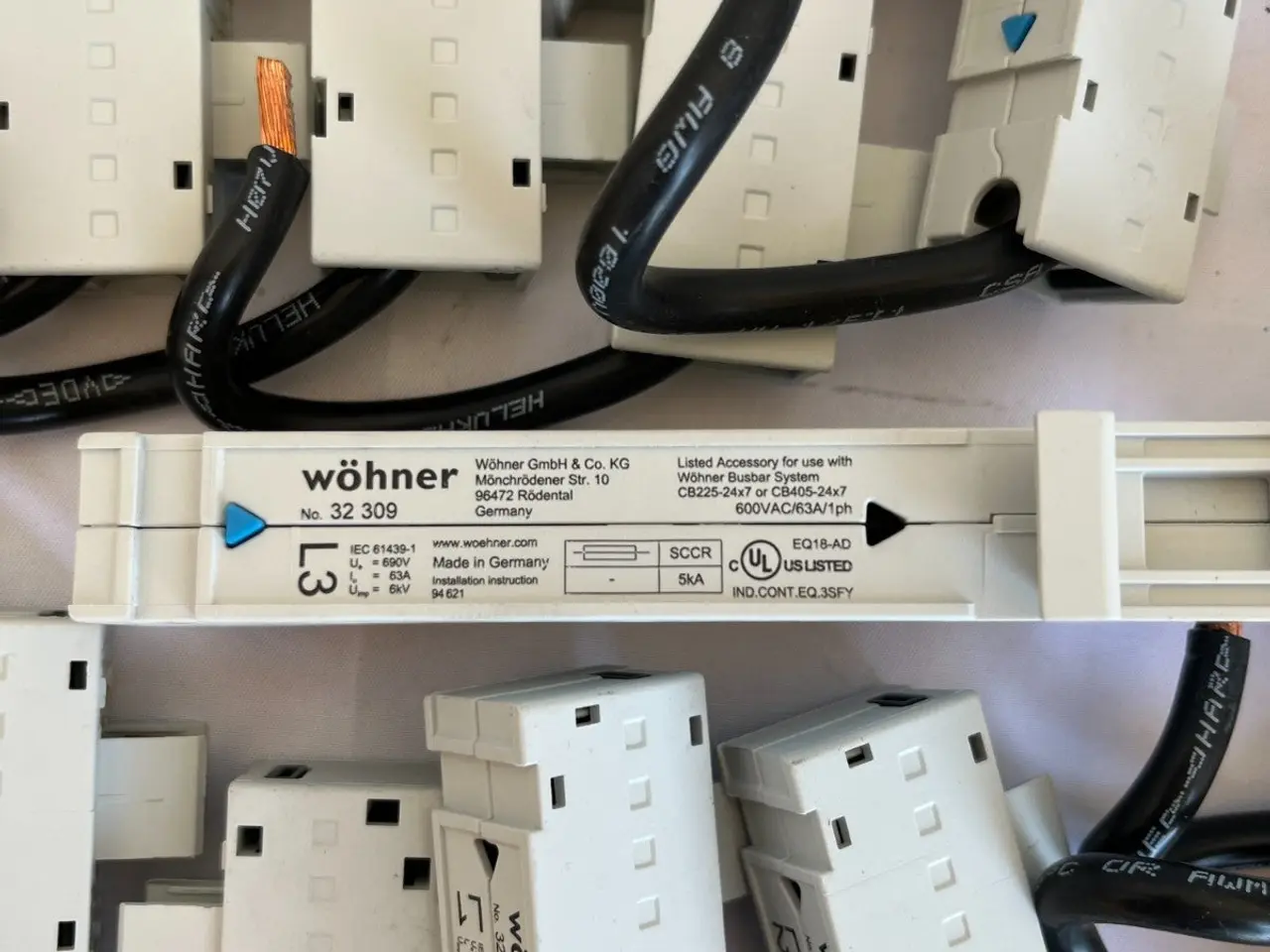 Billede 3 - Wöhner 32 309 samleskinneadapter 63A 600V parti Of