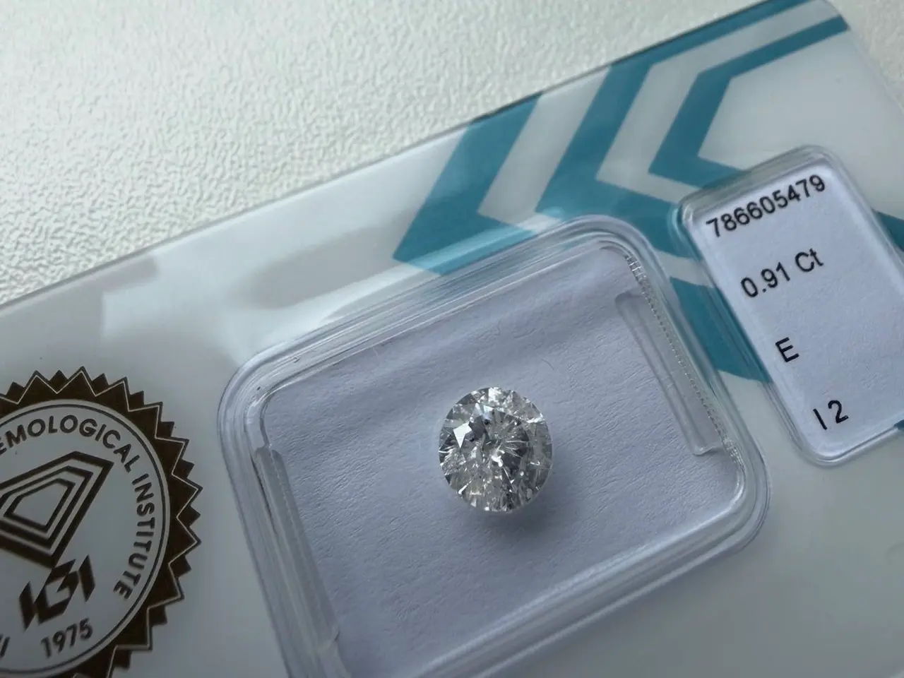 Billede 1 - IGI-Certficeret naturlig diamant - 0,92ct E/I2
