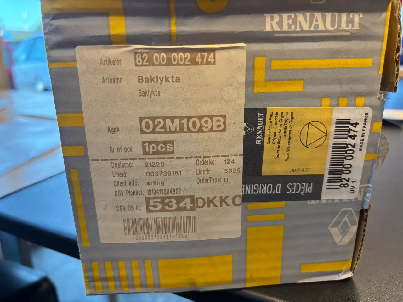 Billede 6 - Renault Laguna II - Højre Baglygte Original