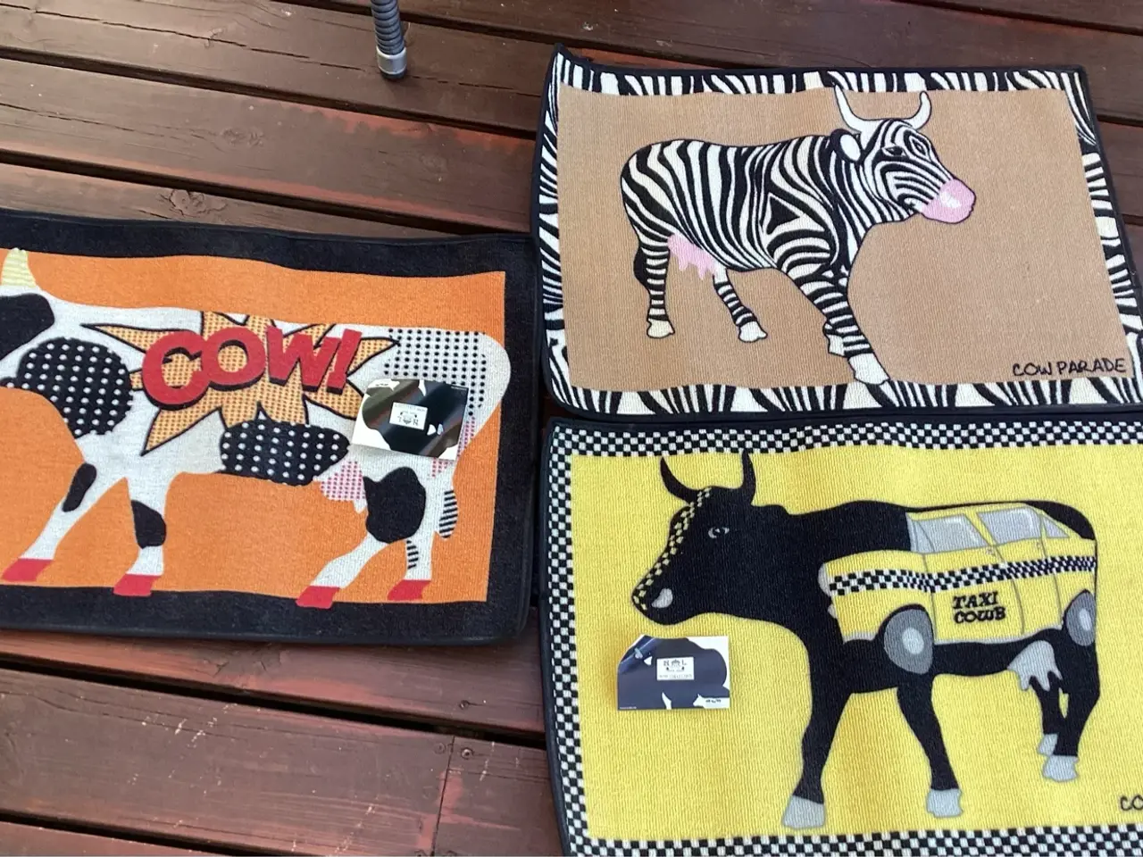 Billede 1 - Cow Parade dør/smuds’ måtter 3 styk