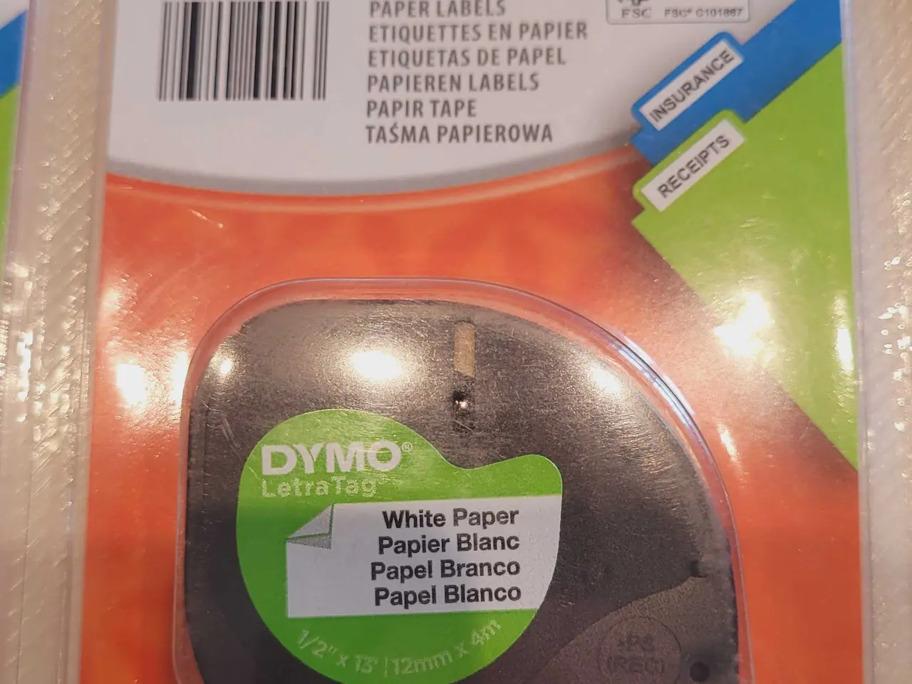 Billede 4 - 10 stk. Dymo LetraTag labels 12mmx4m