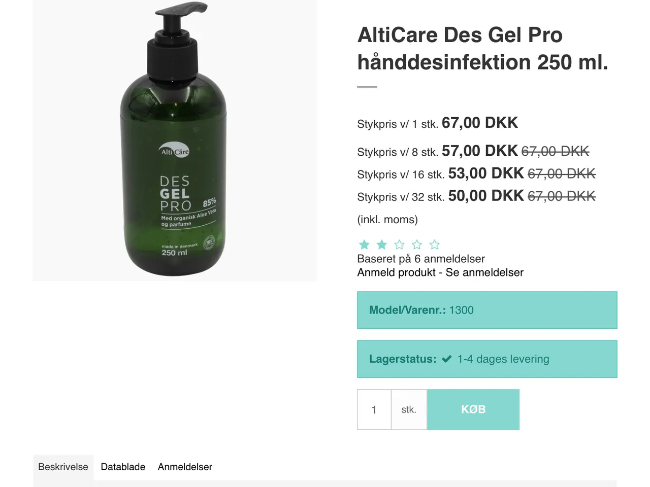 Billede 2 - Håndsprit med Aloe Vera