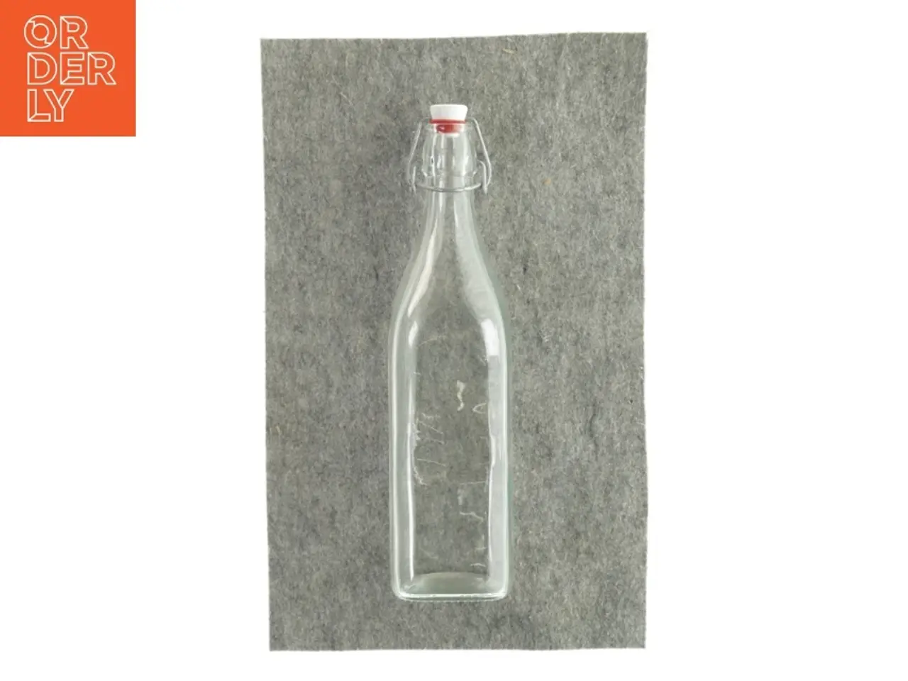Billede 1 - Glasflaske med prop (str. 32 x 8 x 8 cm)