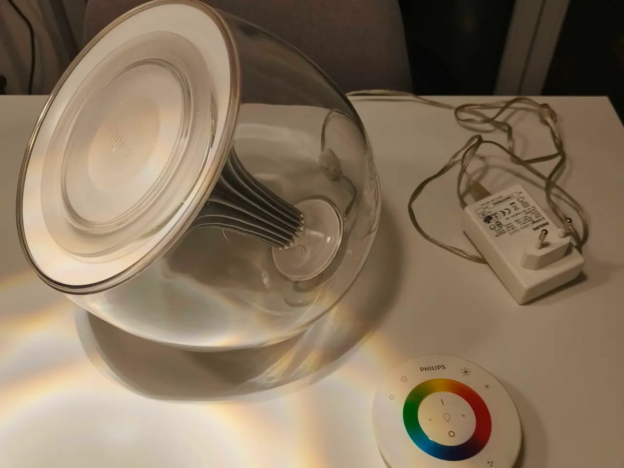 Billede 1 - Philips lampe med farve skift og fjernbetjening 