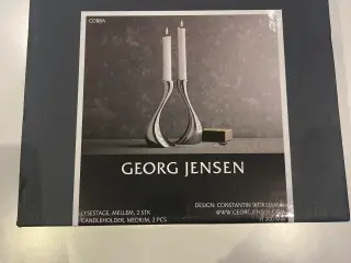 Georg Jensen Cobra lysestage - mellem 2 stk, nye
